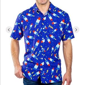 BRAND NEW Rocket pop button down shirt- SIZE L
